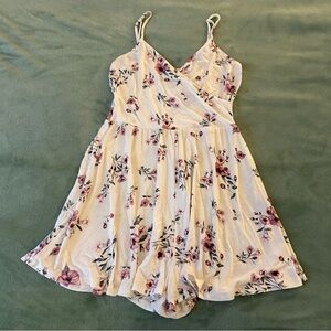 White floral romper